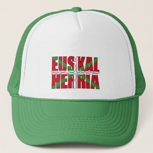 Euskal Herria is de Baskische vlag: Ikurriña Trucker Pet (Voorkant)