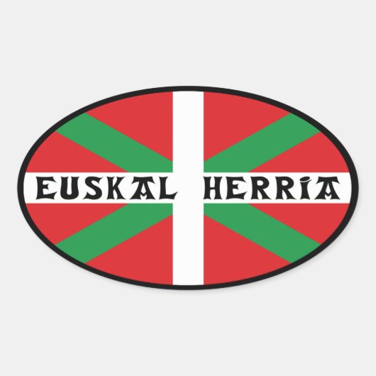 Euskal Herria-Sticker Ovale Sticker (Voorkant)