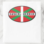 Euskal Herria-Sticker Ovale Sticker (Tas)