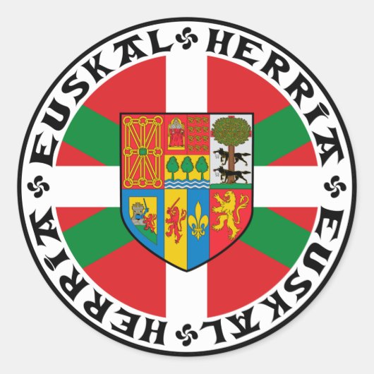 Euskal Herria-Sticker Ronde Sticker (Voorkant)