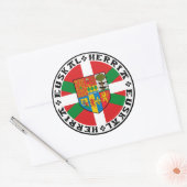 Euskal Herria-Sticker Ronde Sticker (Envelop)