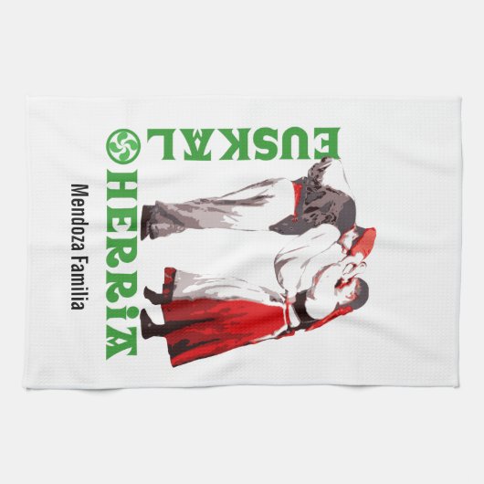 Euskal Herria, traditionele Baskische dansen: Theedoek (Horizontaal)