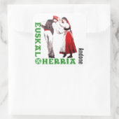 Euskal Herria, traditionele Baskische dansen: Vierkante Sticker (Tas)