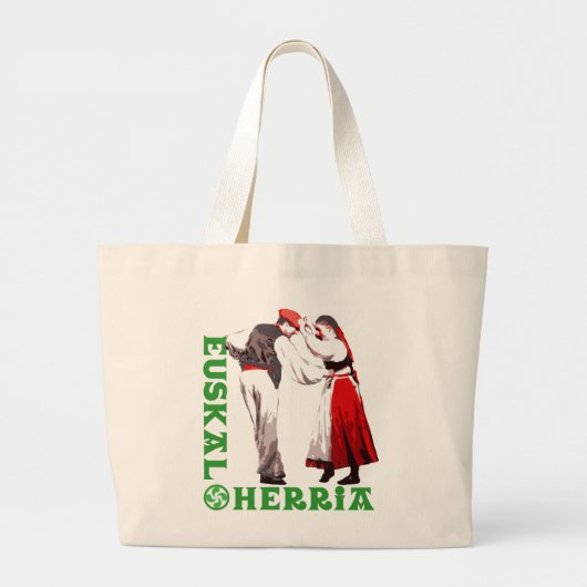 Euskal Herria traditionele Baskische dansers, Grote Tote Bag (Voorkant)