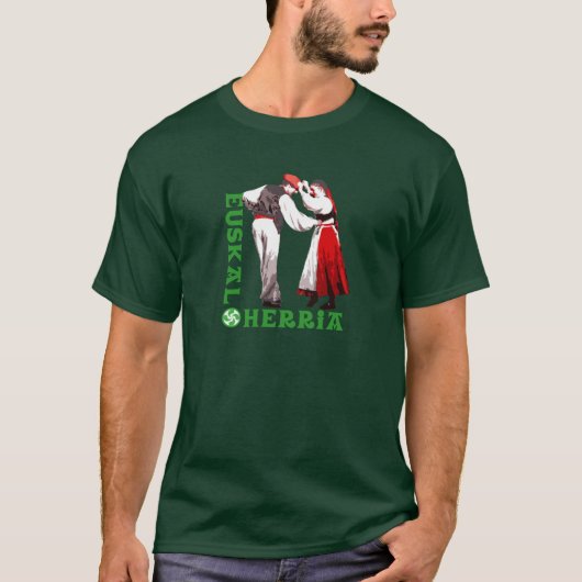 Euskal Herria traditionele Baskische dansers, T-shirt (Voorkant)