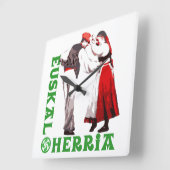 Euskal Herria traditionele Baskische dansers, Vierkante Klok (Hoek)