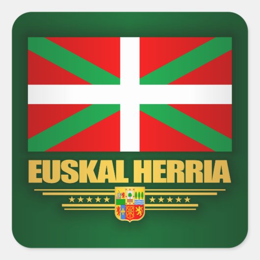 Euskal Herria Vierkante Sticker (Voorkant)