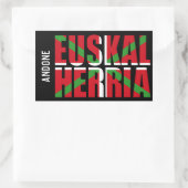 Euskal Herria vormt de Baskische vlag Ikurriña: Rechthoekige Sticker (Tas)