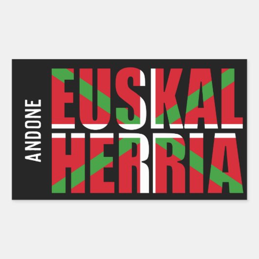Euskal Herria vormt de Baskische vlag Ikurriña: Rechthoekige Sticker (Voorkant)