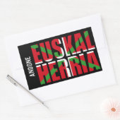Euskal Herria vormt de Baskische vlag Ikurriña: Rechthoekige Sticker (Envelop)