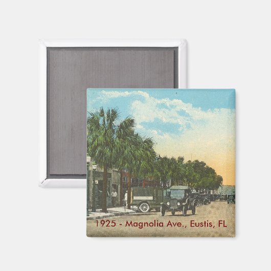 EUSTIS, FL - 1925 - Magnolia Ave. Magneet (Voorkant / Achterkant)
