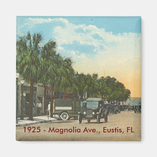 EUSTIS, FL - 1925 - Magnolia Ave. Magneet (Voorkant)