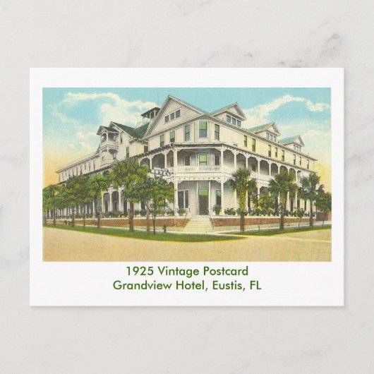 Eustis, FL - Grandview Hotel - 1925 Briefkaart (Voorkant)