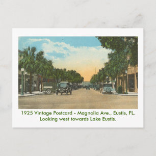 Eustis, FL - Magnolia Ave - 1925 Briefkaart