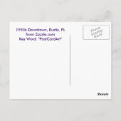 Eustis, Florida Briefkaart (Achterkant)