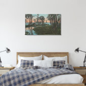 Eustis, Florida - Uitzicht van het Swampy Canal Canvas Afdruk (Insitu (Slaapkamer))