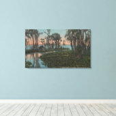 Eustis, Florida - Uitzicht van het Swampy Canal Canvas Afdruk (Insitu (Houten vloer))