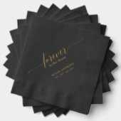 Euwige Harten | Elegante Script Herdenkings-uitvaa Folie Servetten (Insitu (Gestapeld))