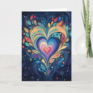 Euwige Liefde Abstracte Kunst Feestdagen Kaart