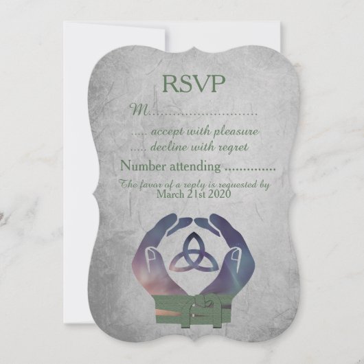 Euwigheids Handfasting RSVP-antwoordkaart Kaart (Voorkant)