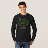 EV Car Life Periodic Table Eco Mode Elektriciteits T-shirt (Voorkant volledig)