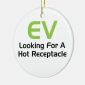 EV die op zoek is naar een hete recipiënt Keramisch Ornament (Links)