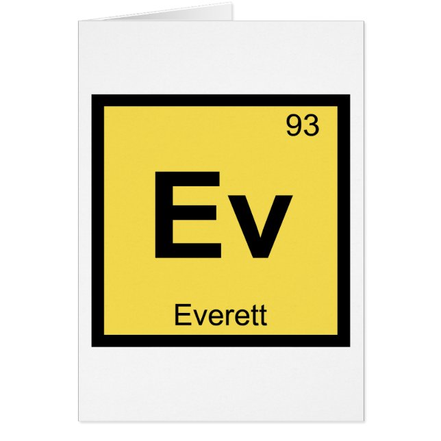 Ev - Everett Washington Scheikunde Periodiek Syste (Voorkant)