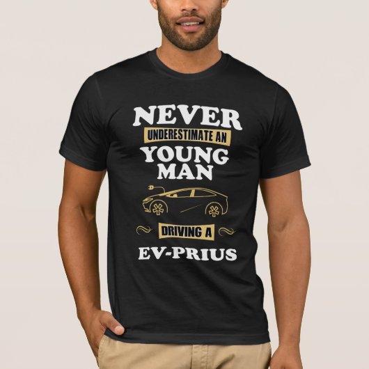 EV - PRIUS Car T-Shirt Humor (Voorkant)