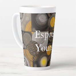 Eva 2 Abstract Design Latte Mok