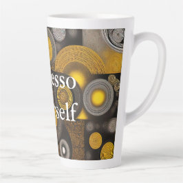 Eva 2 Abstract Design Latte Mok