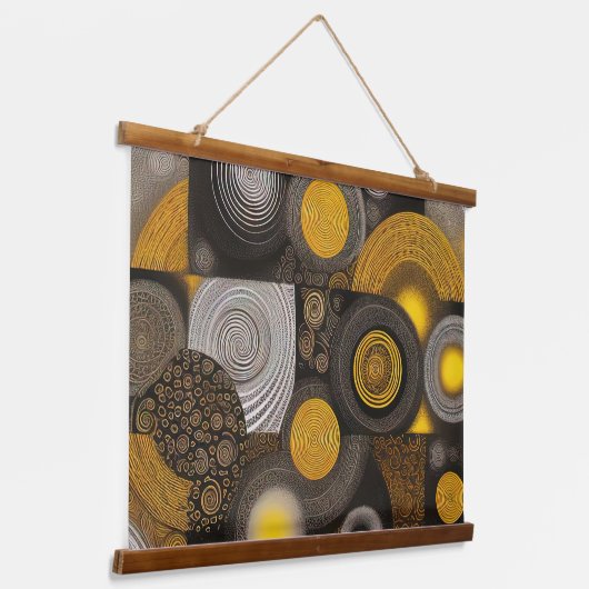 EVA 2 Abstract Ontwerp Hangend Wandkleed (Gebogen)