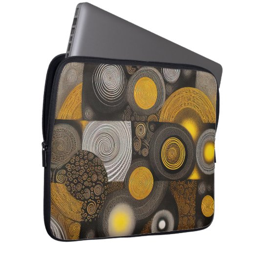 EVA 2 Abstract ontwerp Laptop Hoesje Sleeve (Voorkant Rechts)