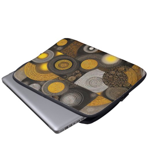 EVA 2 Abstract ontwerp Laptop Hoesje Sleeve (Voorkant onderkant)