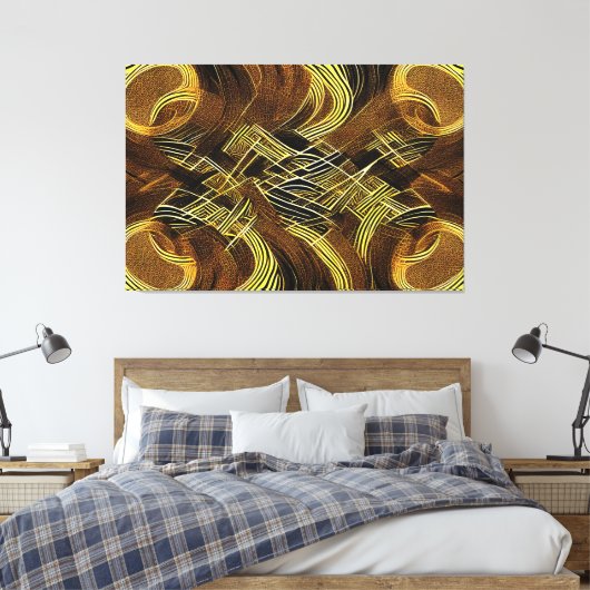 Eva 6 Abstract Design Canvas Afdruk (Insitu (Slaapkamer))