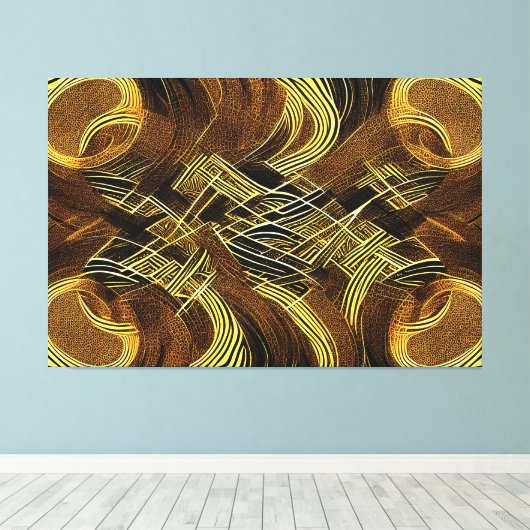 Eva 6 Abstract Design Canvas Afdruk (Insitu (Houten vloer))
