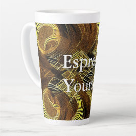 EVA 6 Abstract Design Latte Mok
