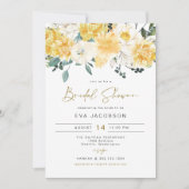 EVA Elegant Yellow Spring Floral Vrijgezellenfeest Kaart (Voorkant)