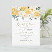 EVA Elegant Yellow Spring Floral Vrijgezellenfeest Kaart (Staand voorkant)