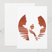 Eva geeft Adam een appel, Grunge versie 3/3 Feestdagenkaart (Voorkant / Achterkant)