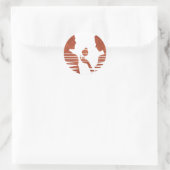 Eva geeft Adam een appel, Grunge versie 3/3 Ronde Sticker (Tas)