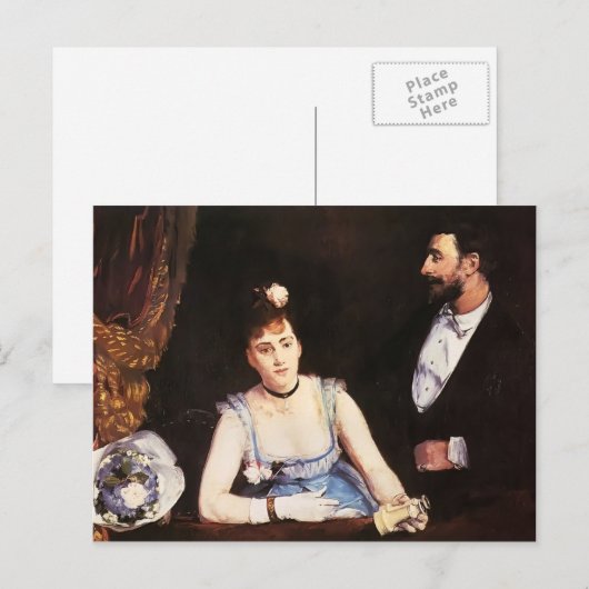 Eva Gonzales - Een doos in het Italiaanse theater Briefkaart (Voorkant / Achterkant)