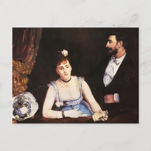 Eva Gonzales - Een doos in het Italiaanse theater Briefkaart (Voorkant)