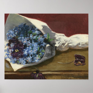 Eva Gonzales - The Bouquet of Flowers Poster