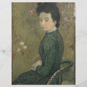 Eva Meurier in een Green Dress Scrapbook Paper