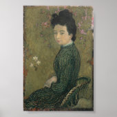 Eva Meurier in een groene jurk Poster (Voorkant)