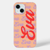 Eva Naam Herhalend Patroonontwerp Case-Mate iPhone Case (Achterkant)