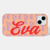 Eva Naam Herhalend Patroonontwerp Case-Mate iPhone Case (Achterkant (horizontaal))