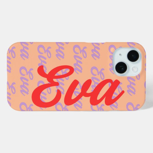 Eva Naam Herhalend Patroonontwerp Case-Mate iPhone Case (Achterkant (horizontaal))