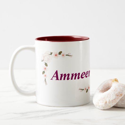 Eva naam Mok – Custom Coffee Cup met An (Met donut)