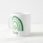 Eva Name Clover Boho Rainbow Koffiemok (Voorkant links)